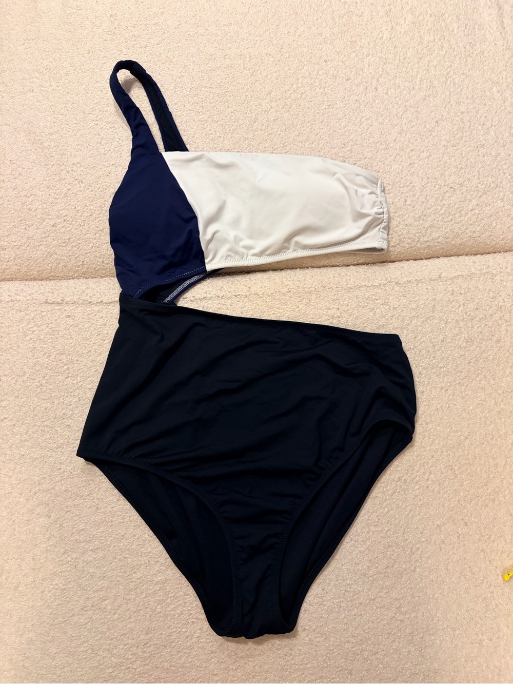 Athleta Navy and White Two-Piece Swim Set